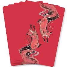 Backs of the Foxfire the Kitsune Oracle Deck Cards