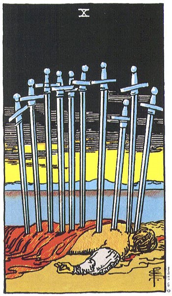 Tarot's10 of Swords Card