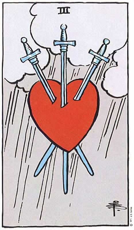 Tarot's 3 of Swords Card
