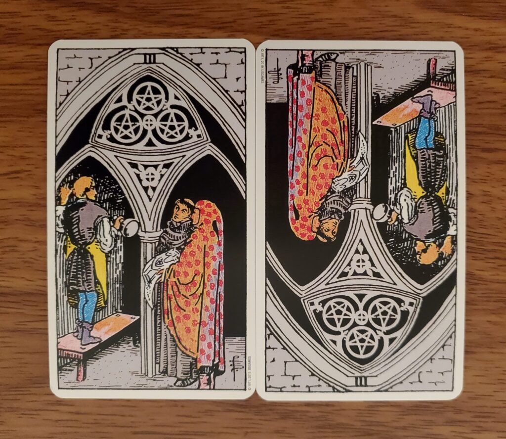 Reversed 3 of Pentacles